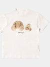 Kids Teddy Bear Printing Short Sleeve T Shirt White PBAA001F21JER001 0160 - PALM ANGELS - BALAAN 1