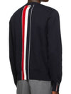 Center Back Striped Stitch Merino Wool Knit Top Navy - THOM BROWNE - BALAAN 4