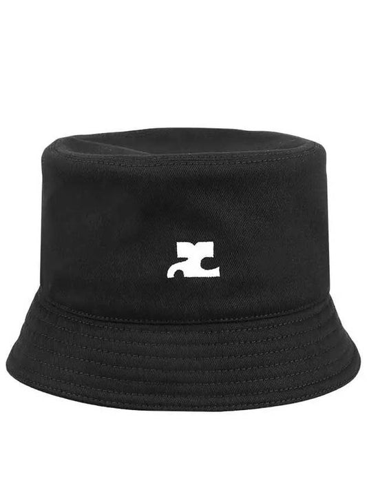 124ACP005CO0024 9999 Signature Cotton Bucket Hat Black - COURREGES - BALAAN 2