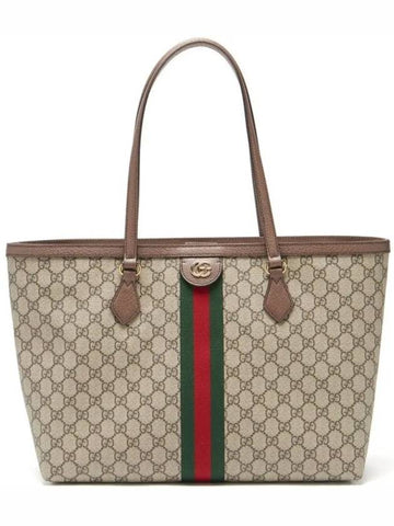 Ophidia Web Stripe GG Supreme Shopper Bag - GUCCI - BALAAN 1