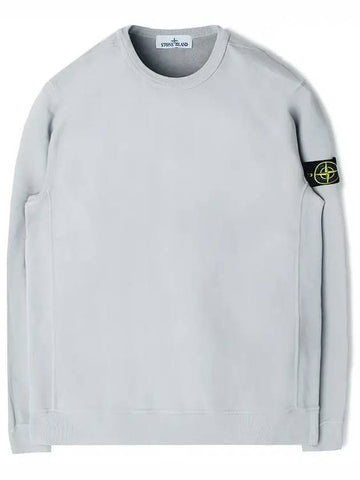 Stone Wappen Brushed Sweatshirt Light Gray 811562420 - STONE ISLAND - BALAAN 1