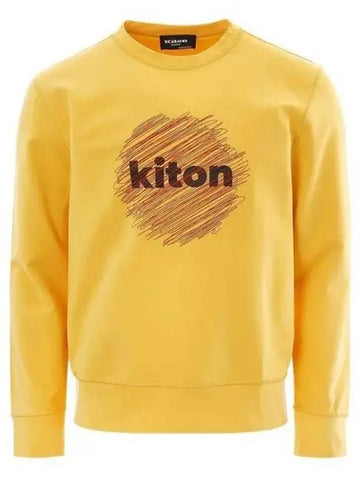 Front logo yellow sweatshirt 270946 - KITON - BALAAN 1