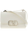 V Logo Plaque Foldover Shoulder Bag White - VALENTINO - BALAAN 2