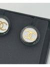 CC Logo Earrings White Black - CHANEL - BALAAN 7