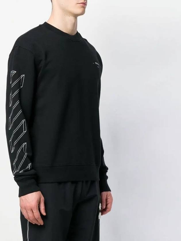 Diag 3D Marker Crew Neck Sweatshirt Black - OFF WHITE - BALAAN 4