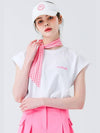 Scarf Point Sleeveless T-Shirt WHITE&PINK - MONBIRDIE GOLF - BALAAN 6