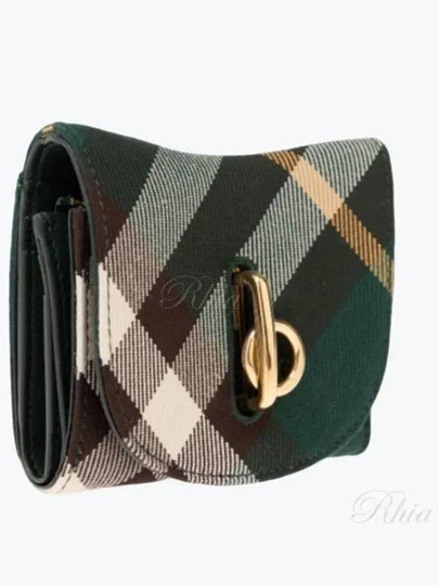 Rocking Horse Check Half Wallet Green - BURBERRY - BALAAN 2