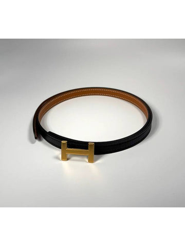 Women s Focus Belt Black Gold 13mm H065538CAA - HERMES - BALAAN 1