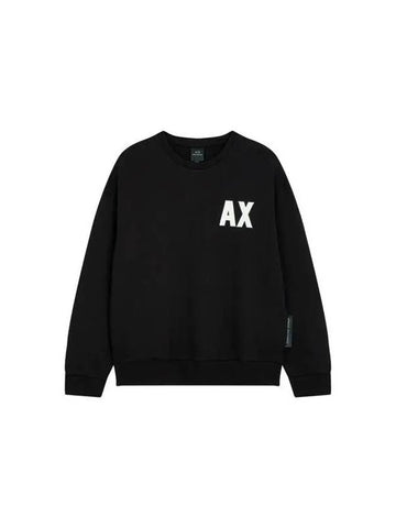 Men s Logo Patch Drop Shoulder Sweatshirt Black 271196 - ARMANI EXCHANGE - BALAAN 1