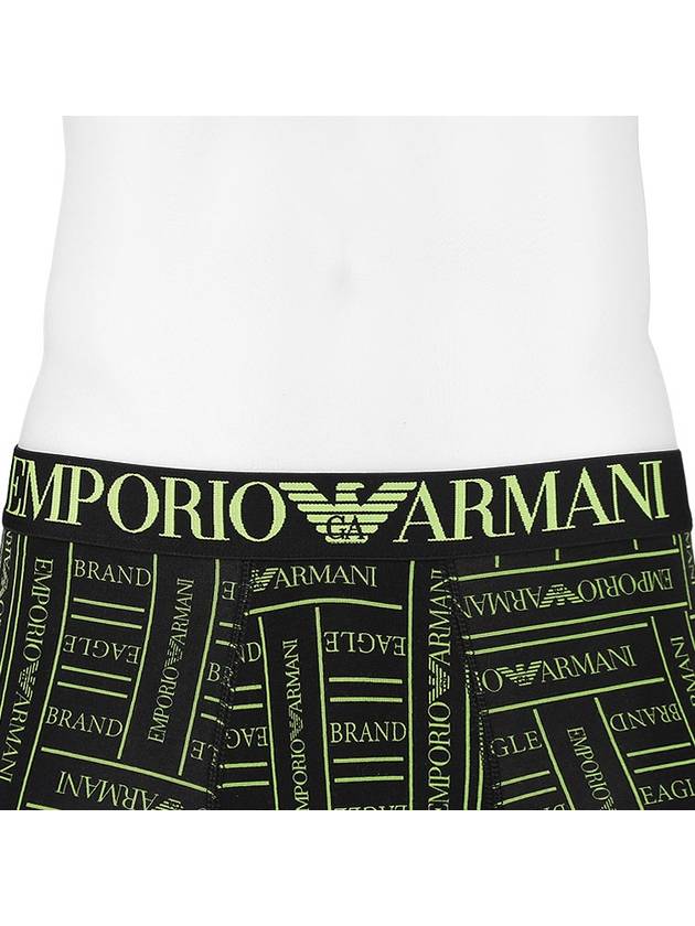 Men's Eagle Brand Logo Band Briefs Black Green - EMPORIO ARMANI - 6