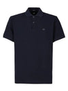 Men's Cotton Logo Patch Short Sleeve Polo Shirt Navy - CP COMPANY - BALAAN 2