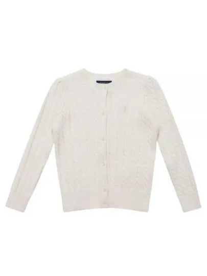 Kids Pony Logo Cardigan Ivory - POLO RALPH LAUREN - BALAAN 2