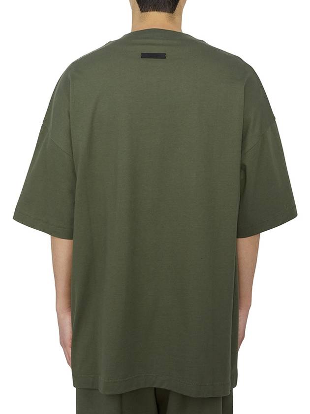 Jersey Crewneck Short Sleeve T Shirt Olive Military - FEAR OF GOD - BALAAN 4