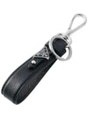 Saffiano Leather Key Holder Black - PRADA - BALAAN 2