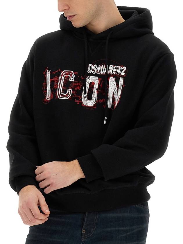 Hooded Sweatshirt S79GU0113 S25516900 BLACK - DSQUARED2 - BALAAN 5