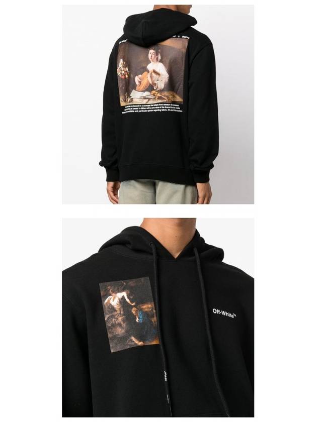 Caravaggio print drawstring hoodie OMBB097C99FLE0101001 - OFF WHITE - BALAAN 6