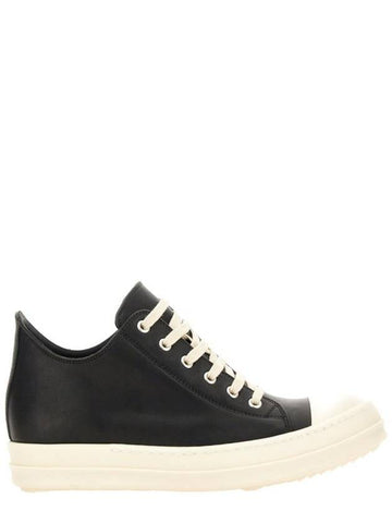 Rick Owens Leather Sneaker - RICK OWENS - BALAAN 1