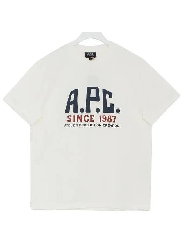 Print Label Short Sleeve T-Shirt White - A.P.C. - BALAAN 3