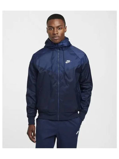 Sportswear Woven Windrunner Hooded Jacket M Obsidian Midnight Navy DA0002 452 - NIKE - BALAAN 1