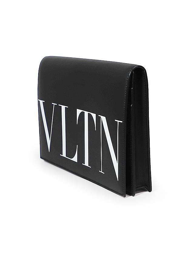 Valentino VY2P0R74 LVN 0NO Garavani VLTN logo clutch - VALENTINO - BALAAN 4