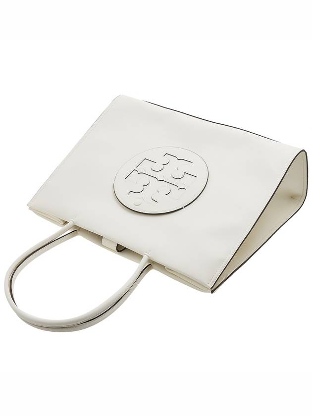 Women's Ella Logo Leather Tote Bag White - TORY BURCH - BALAAN 5