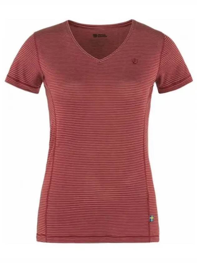 Women's Abisko Cool Short Sleeve T-Shirt Red - FJALL RAVEN - BALAAN 2