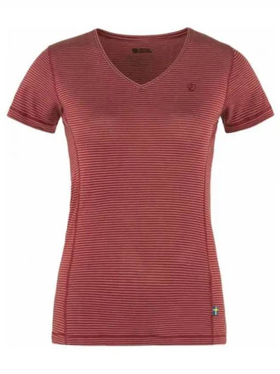 Women's Abisko Cool Short Sleeve T-Shirt Red - FJALL RAVEN - BALAAN 2