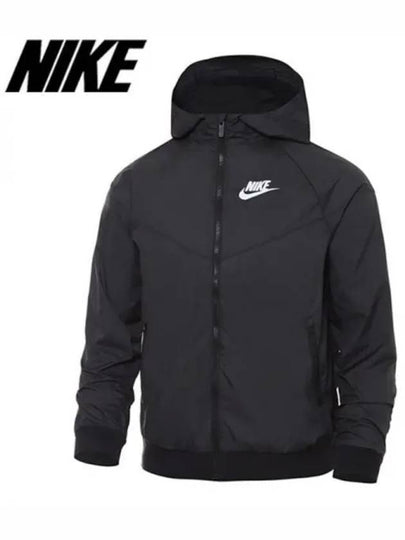 Sportswear Wind Runner Hooded Jacket Junior Boys Inter Season Windbreaker Black 850443 011 - NIKE - BALAAN 2