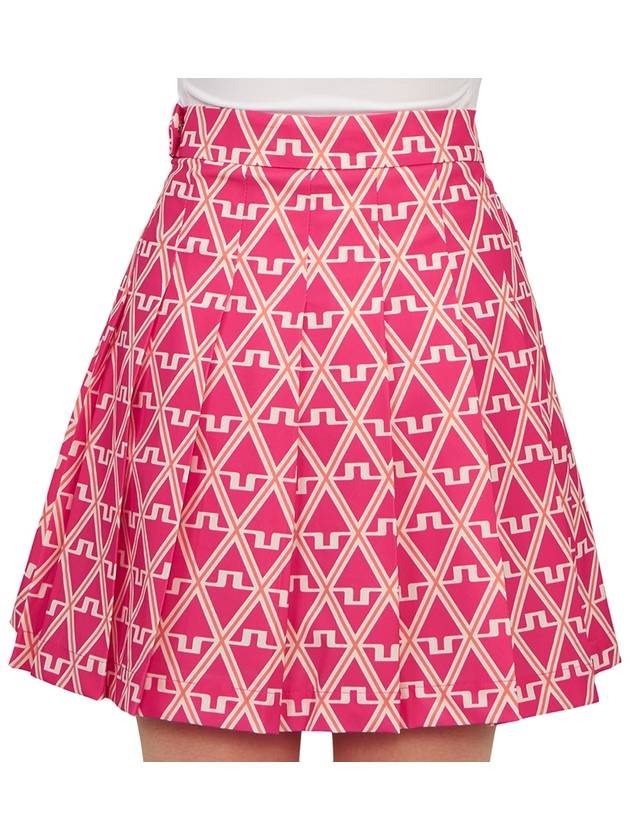 Golf Women's Adina Print Skirt Geo Fuchsia Purple - J.LINDEBERG - BALAAN 7