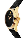 G Timeless Quartz Dial Leather Watch Black - GUCCI - BALAAN 4