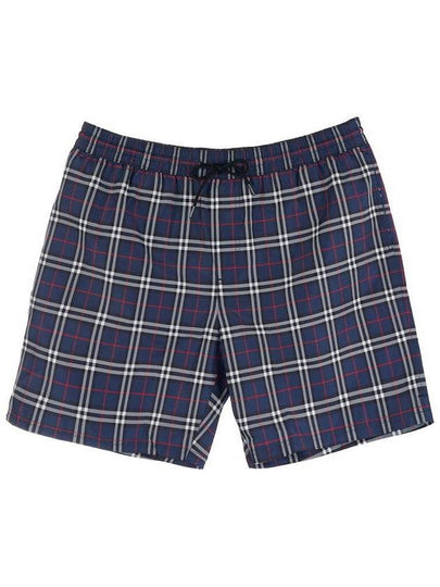 Check Swim Shorts Navy - BURBERRY - BALAAN 2