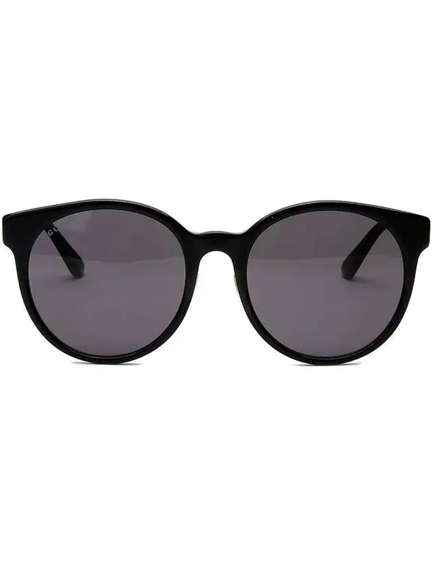 Eyewear Logo Round Asian Fit Sunglasses Black - GUCCI - BALAAN 3