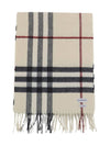 Check Cashmere Scarf Beige - BURBERRY - BALAAN 3