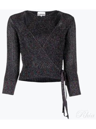 Sparkle Knit Top Black - GANNI - BALAAN 2