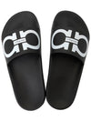 Gancini Printing Band Rubber Slippers Black - SALVATORE FERRAGAMO - BALAAN 3