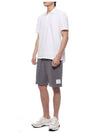 Logo Patch Midi Shorts Grey - THOM BROWNE - BALAAN 5