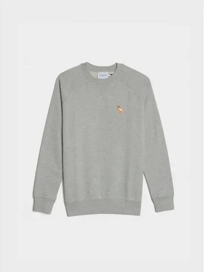 Chillax Fox Patch Classic Sweatshirt Grey Melange - MAISON KITSUNE - BALAAN 2