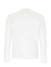 Chain Stitch Heart Logo Long Sleeve T-Shirt White - AMI - BALAAN 3