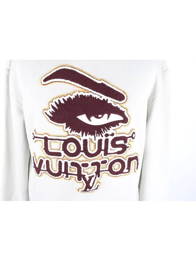 LV Embroidered Towel Logo Sweatshirt S 90 95 - LOUIS VUITTON - BALAAN 3