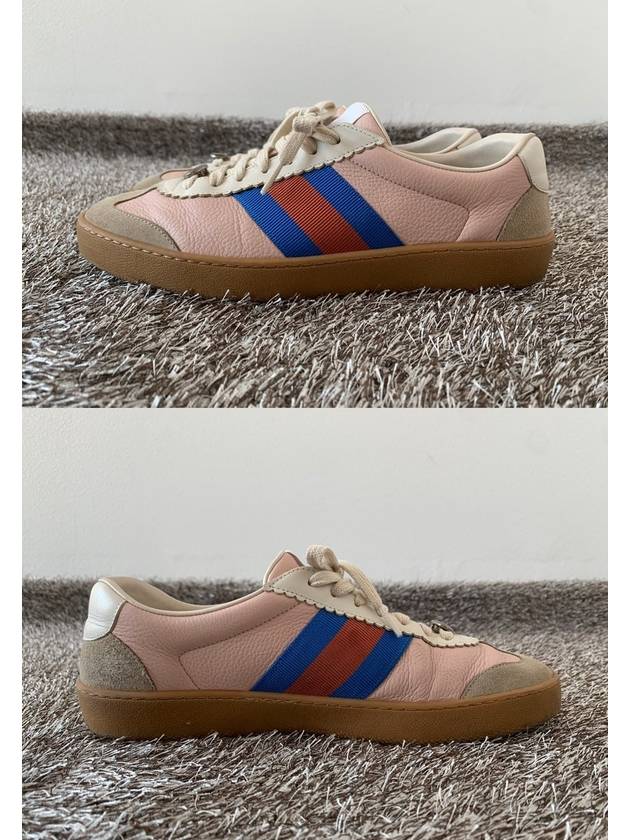 Bee web suede leather sneakers 7 5 265 - GUCCI - BALAAN 3