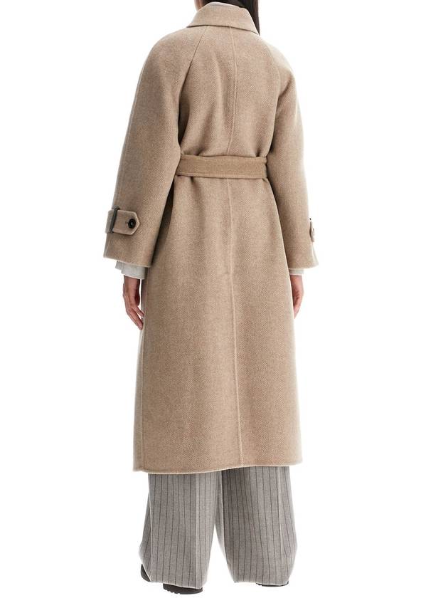 wool and cashmere coat with belt - BRUNELLO CUCINELLI - BALAAN 3