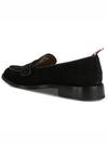 Women's Varsity Suede Penny Loafers Black - THOM BROWNE - BALAAN 6