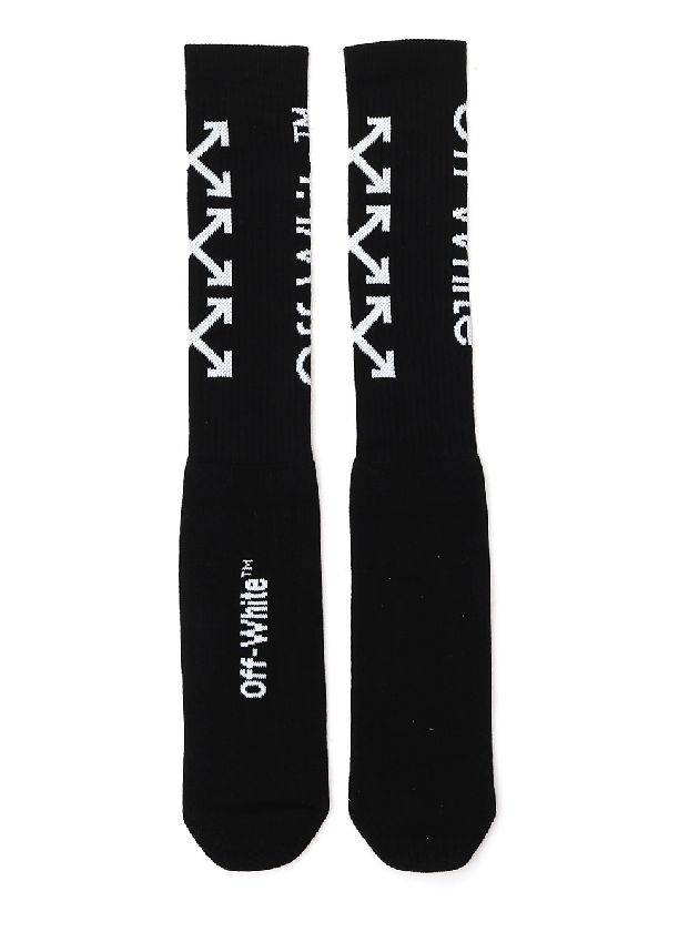 arrow pattern knit socks black - OFF WHITE - BALAAN 1