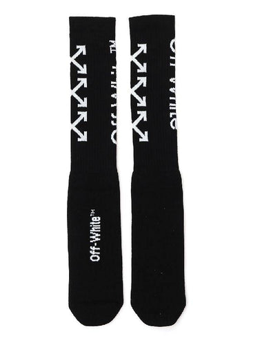 Arrow Pattern Knit Socks Black - OFF WHITE - BALAAN 1