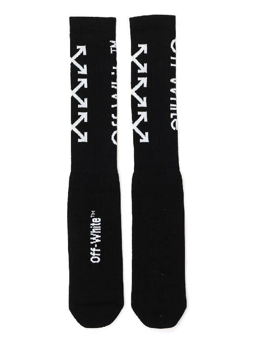 arrow pattern knit socks black - OFF WHITE - BALAAN.