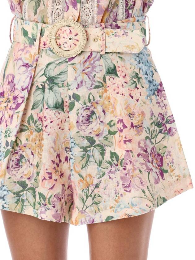 Halliday Tuck Floral Shorts - ZIMMERMANN - BALAAN 4