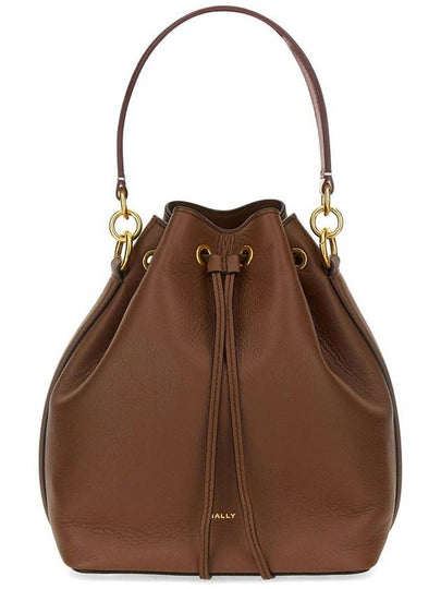 Logo Leather Bucket Bag Brown - BALLY - BALAAN 2