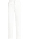 Mid Rise Straight Jeans White - LACOSTE - BALAAN 1