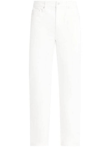 Mid Rise Straight Jeans White - LACOSTE - BALAAN 1