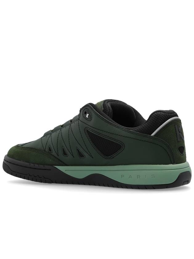 Men s Low Top Sneakers Kenzo Leather Green - KENZO - BALAAN 6